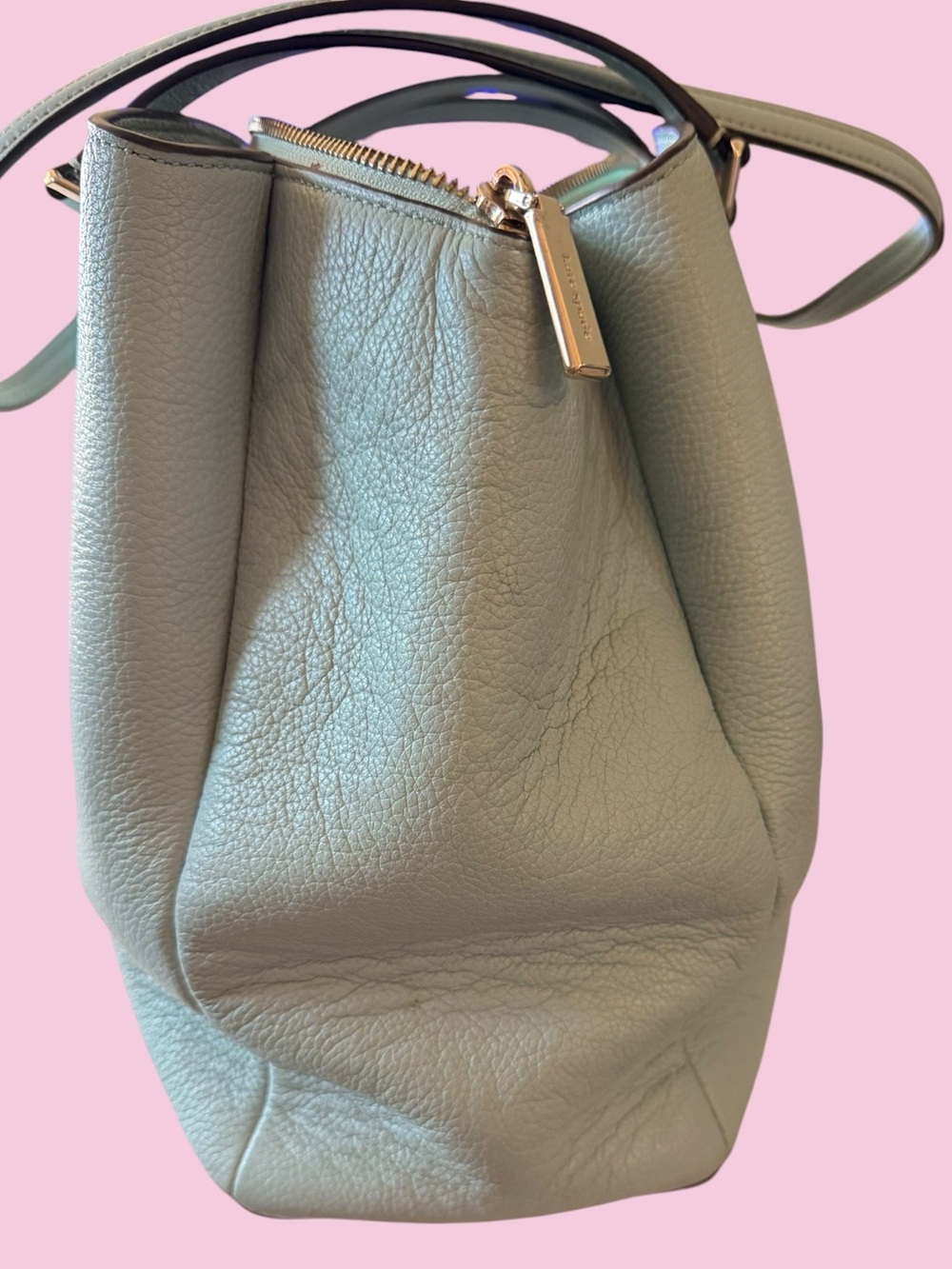 Kate Spade Monet Large Triple-Compartment Leather Pre-Loved Pale Blue Tote 🩵 - Picture 13 of 13